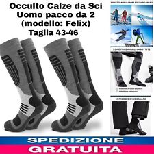 Calze Termiche Invernali Da Sci Uomo Pacco Da 2 (Modello: Felix) Taglia 43-46