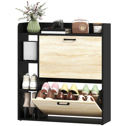 Homcom scarpiera moderna - homcom, con