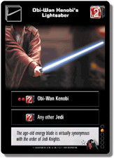 Obi-Wan Kenobi's Lightsaber - Beta - Menace of Darth Maul - Young Jedi CCG
