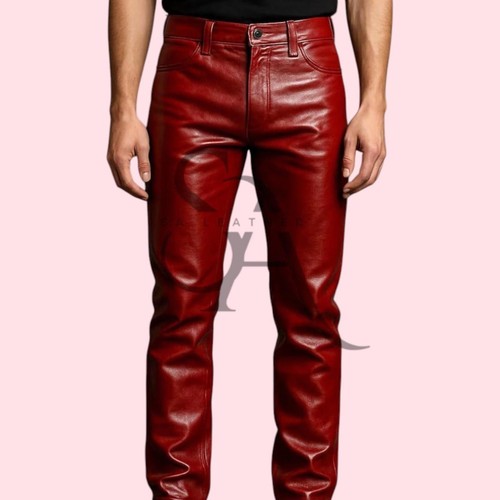 Pantalone uomo semplice pelle