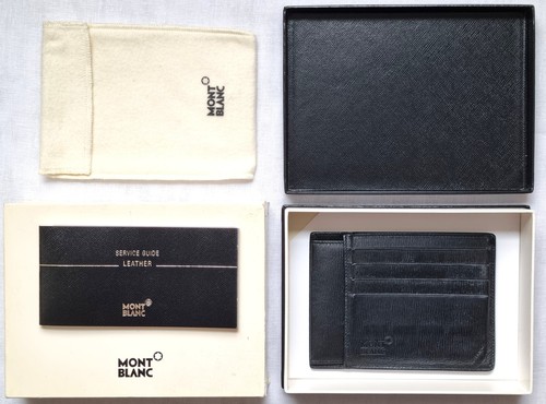 Unused montblanc black leather - unused,