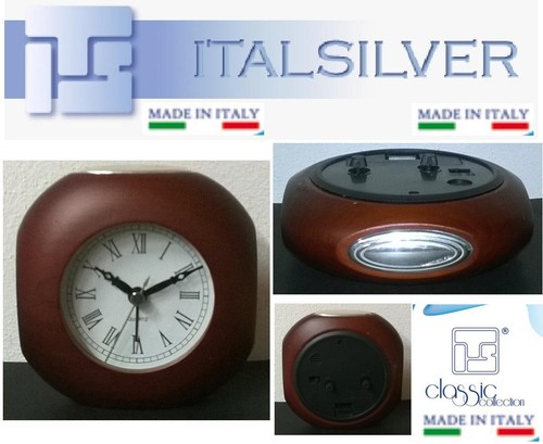 Orologio legno con sveglia - legno,