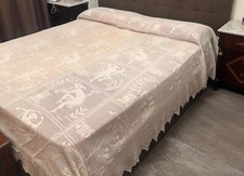 coperta uncinetto come nuova , fatta interamente a mano in cotone filo di scozia