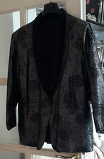 Giacca donna cerimonia/serate.Made In Italy,nero brillante Tg54 morbida, setosa.