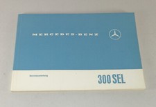 Manuale D'uso Mercedes-Benz W109 300 SEL Stand 04/1968