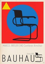 Poster Manifesto Locandina Pubblicitaria Design d'Epoca Stampa Vintage Bauhaus