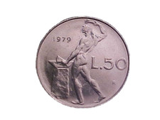 1979 R Italia 50 Lire KM# 95,1
