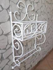 MENSOLA IN FERRO PIENO BATTUTO PORTA SPEZIE ROTOLONE CARTA CUCINA