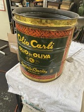 Bidone Scatola Pubblicitario Olio Carli Fratelli Carli Oneglia Epoca Collezione