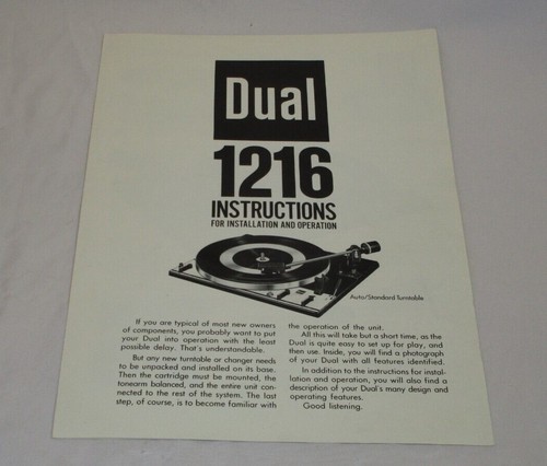 Dual 1216 giradischi manuale - dual,