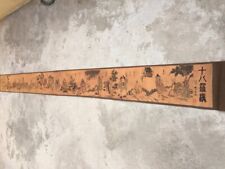 Quadro antico cinese "Figure painting" dipinto lungo pergamena Diciotto Arhat Chart