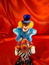 Antico clown in vetro di