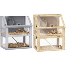 PawHut 3 Tier Wooden Hamster