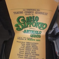 la compagnia del teatro comico genovese carlo dapporto articolo quinto poster
