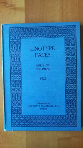 One line specimens linotype - specimens,