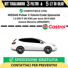 Tagliando per NISSAN Pulsar 2 Volumi/Coda Spiovente 1.2 DiG-T 85 kw - 5 Lt di...