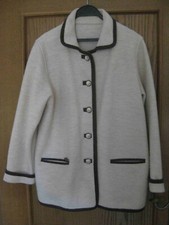 Grande giacca tradizionale da donna Wenatex giacca di lana giacca di lana beige taglia L giacca da passeggio 1A