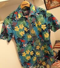 Piombo camicia uomo fiori tropicali