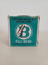 VECCHIA E RARA SCATOLA DI CARTONE ARMERIA "F.LLI BENI" PER BOSSOLI DA CACCIA