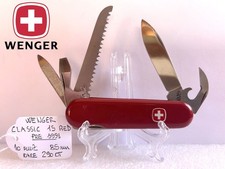 COLTELLINO WENGER CLASSIC 15 RED 85 MM 10 FUNZ SWISS ARMY KNIFE ► RARE ► 1991