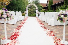 CORSIA PASSATOIA BIANCA tappeto NUZIALE eventi cerimonie fiere natale