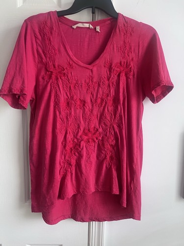 Top donna rosso - , ricamato