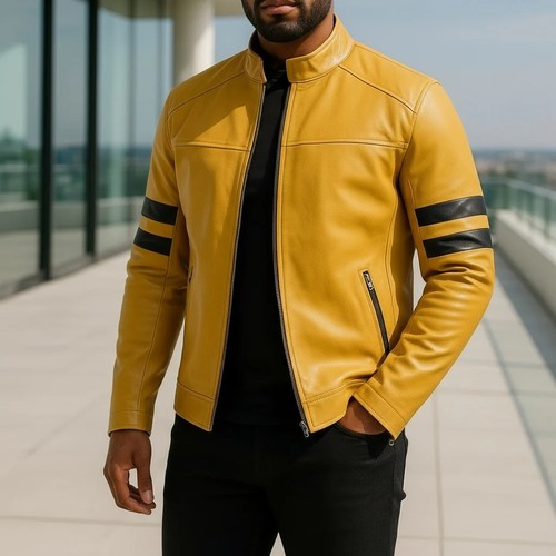 Giacca pelle uomo nera - giacca,