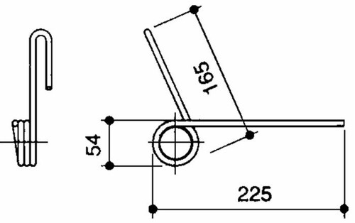 Dente posteriore seminatrice - dente,