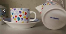 Servizio caffè Naj Oleari disegno CUORI 6 persone + lattiera e zuccheriera e bis