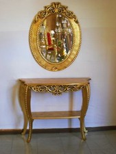 CONSOLLE E SPECCHIO IN LEGNO