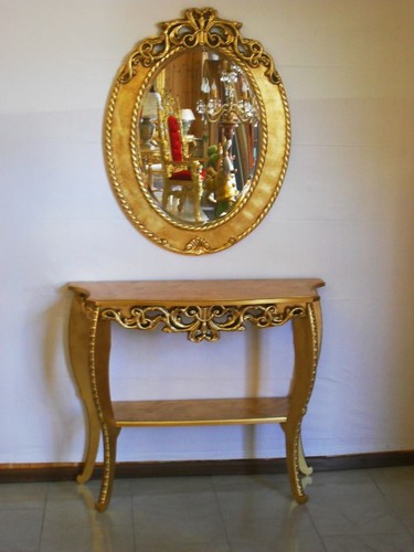 Consolle specchio legno - e,