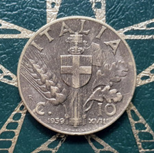 ($) 10 Centesimi 1939 XVII