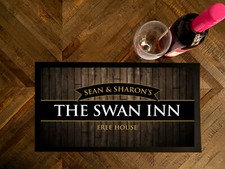 Personalised Bar mat - Brown