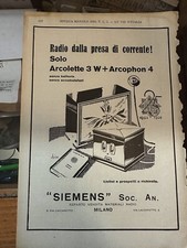 SIEMENS radio dalla presa di corrente PUBBLICITà anni 20