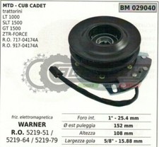 917-04174 FRIZIONE WARNER TRATTORINO RASAERBA MTD CUB CADET GT1500 ZTR-FORCE