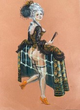 THOMAS CASTERLINE BOZZETTO CINEMA, EROTISMO, COSTUME DESIGNER