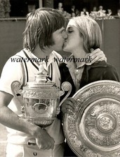 Foto originale Jimmy Connors e Chris Evert si baciano a Wimbledon