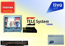 TV TOSHIBA  14 pollici  14N21DS + DECODER TELESYSTEM TS9000 TVSAT no Samsung 