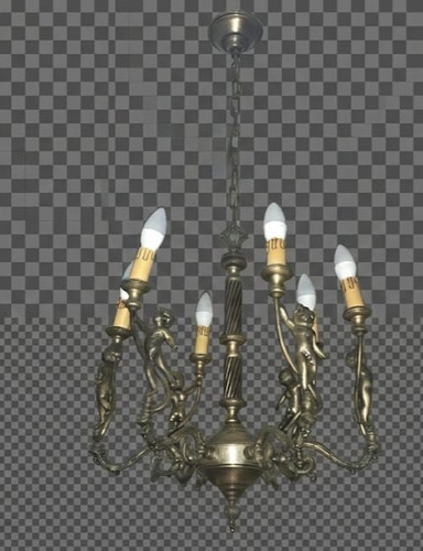 Lampadario vintage con - putti, e