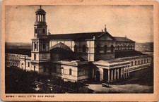 Roma Roma Italia Basilica di San Paolo Veduta aerea 1910 Cartolina