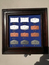 Antico Quadro con 12 Targhe