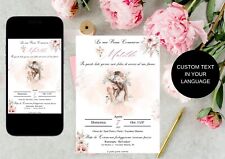 Invito digitale Prima Comunione - Cresima Bambina - Invito WhatsApp