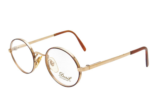 Gold roller oval eyeglasses - roller,