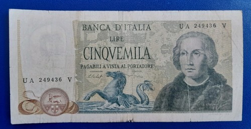 5000 lire colombo ii tipo - ii,