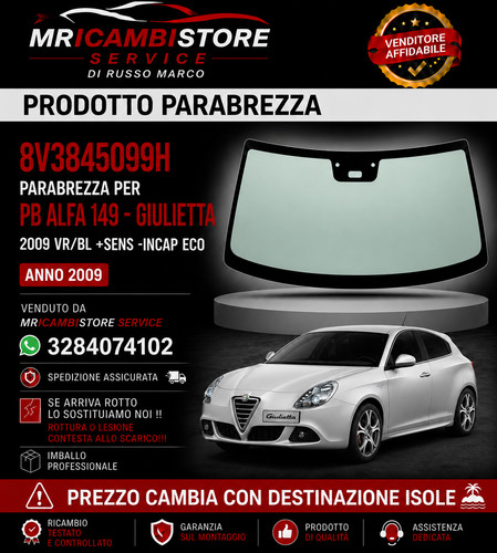 Parabrezza per alfa - per,