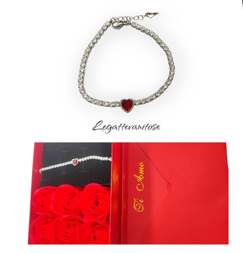 Bracciale donna tennis acciaio - bracciale,