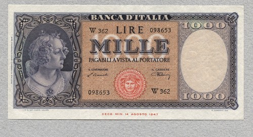 Italia 1000 lire 1948 p88a - lire, p88a*