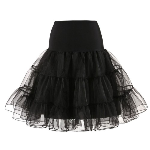 Gonna tulle nera sottogonna - gonna,