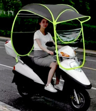PARAPIOGGIA PER MOTO SCOOTER BICI COPERTURA PIOGGIA IMPERMEABILE COPRIMOTO NERO
