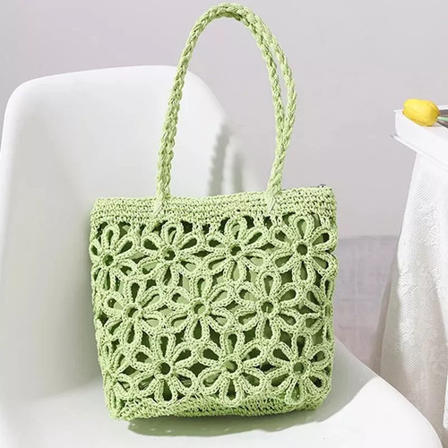 Borsa paglia donna traforata - paglia,